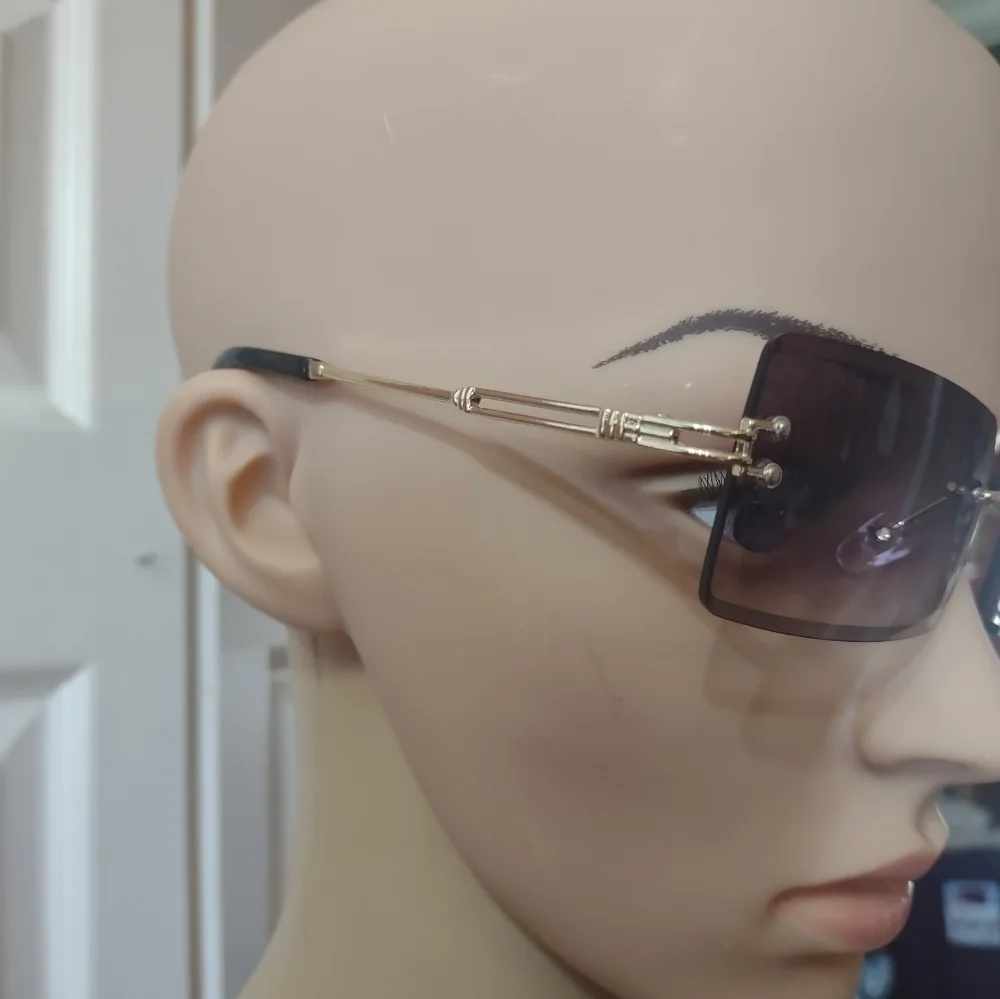 New purple women rimless square fashion sunglasses